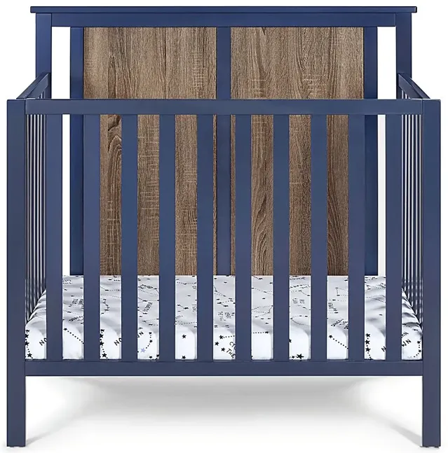 Allsky Blue Crib with Mattress Pad