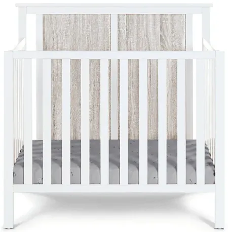 Allsky White Crib with Mattress Pad