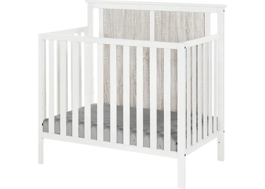 Allsky White Crib with Mattress Pad