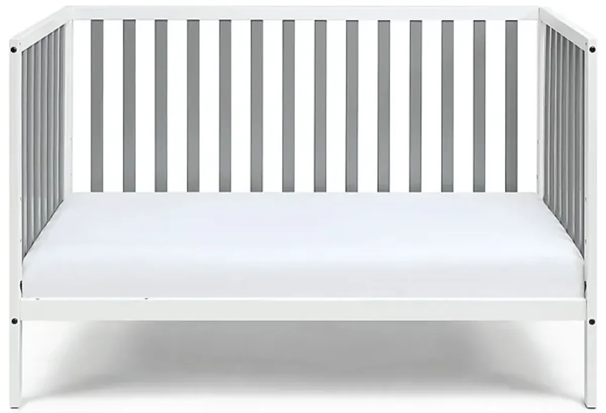 Kids Canticle Gray/White Crib