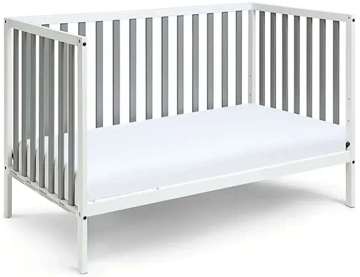 Kids Canticle Gray/White Crib