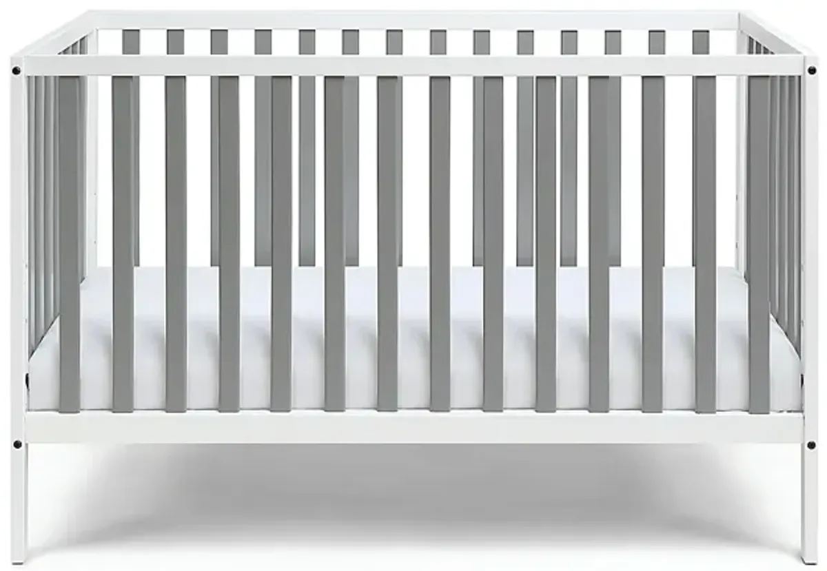 Kids Canticle Gray/White Crib