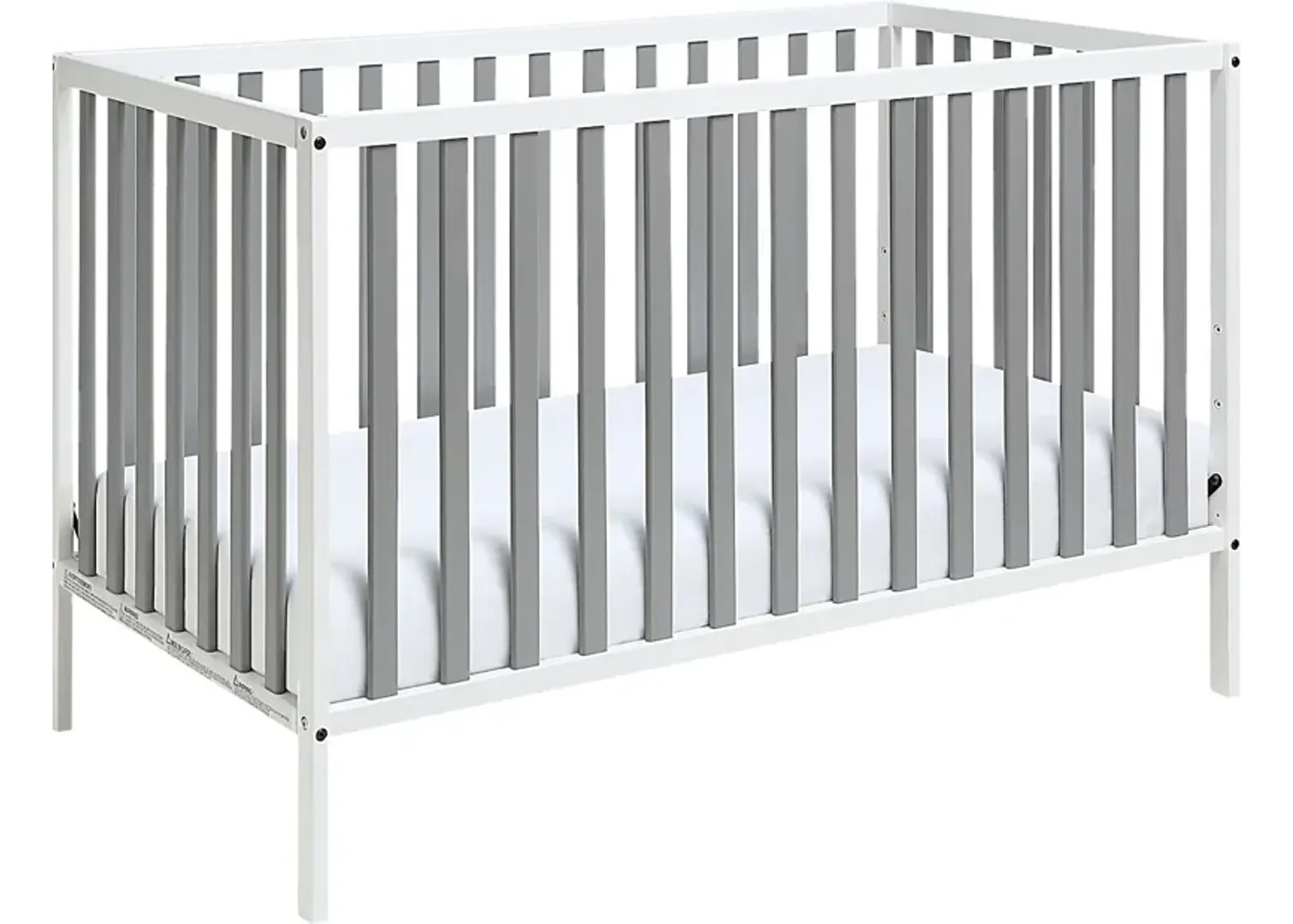 Kids Canticle Gray/White Crib