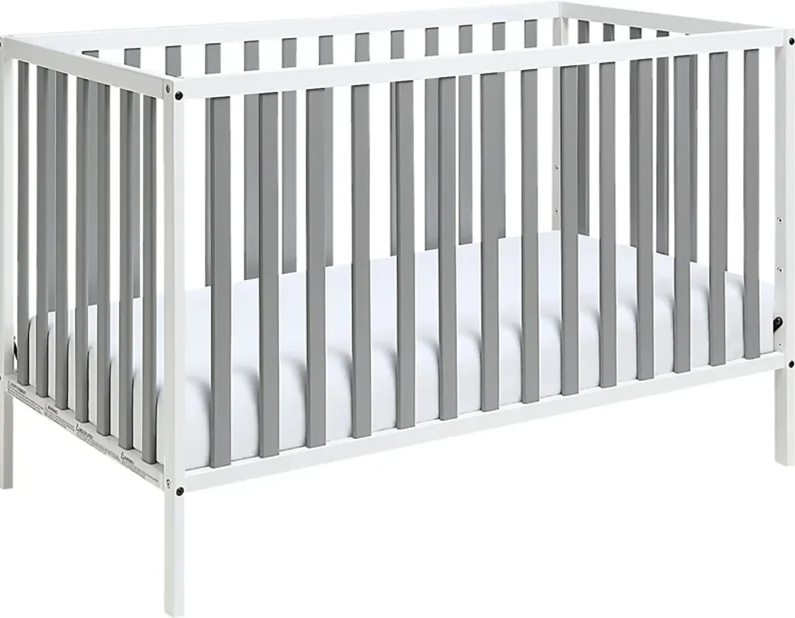 Kids Canticle Gray/White Crib