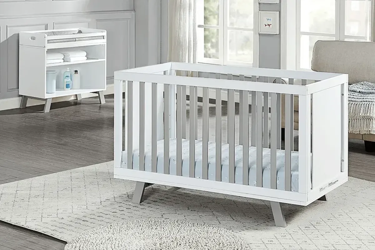 Kids Delavan White/Gray Crib