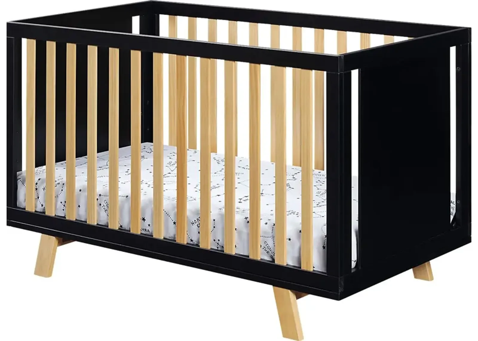 Kids Delavan Black/Natural Crib