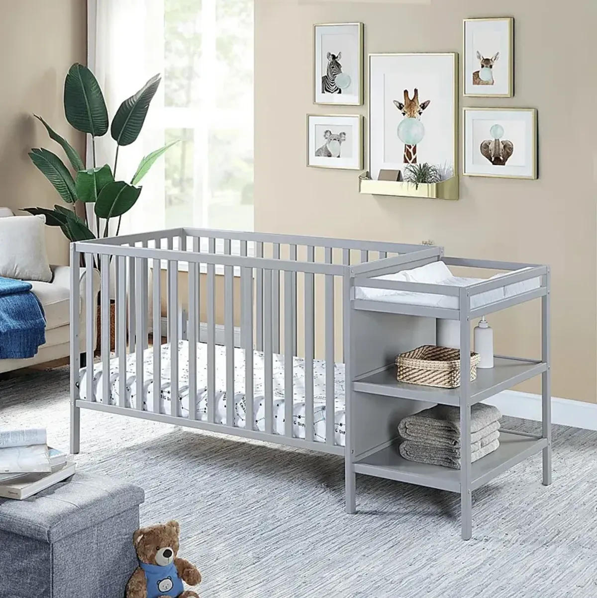 Kids Brittinger Gray Crib Combo