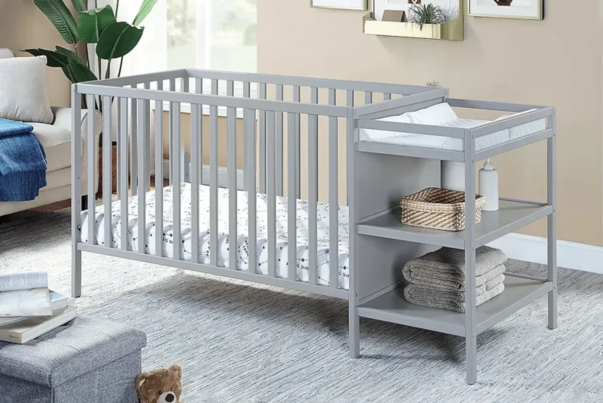 Kids Brittinger Gray Crib Combo