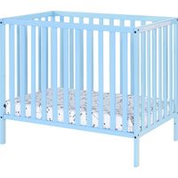 Castellon Blue Mini Crib with Mattress Pad