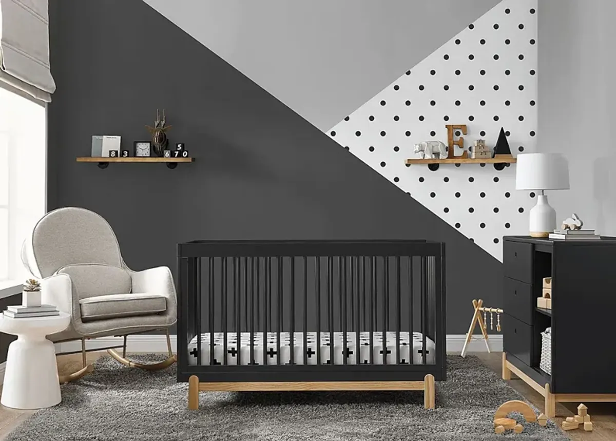 Kids Aadi Charcoal Convertible Crib