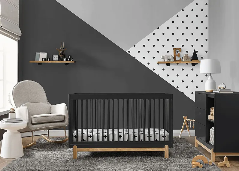 Aadi Charcoal Convertible Crib