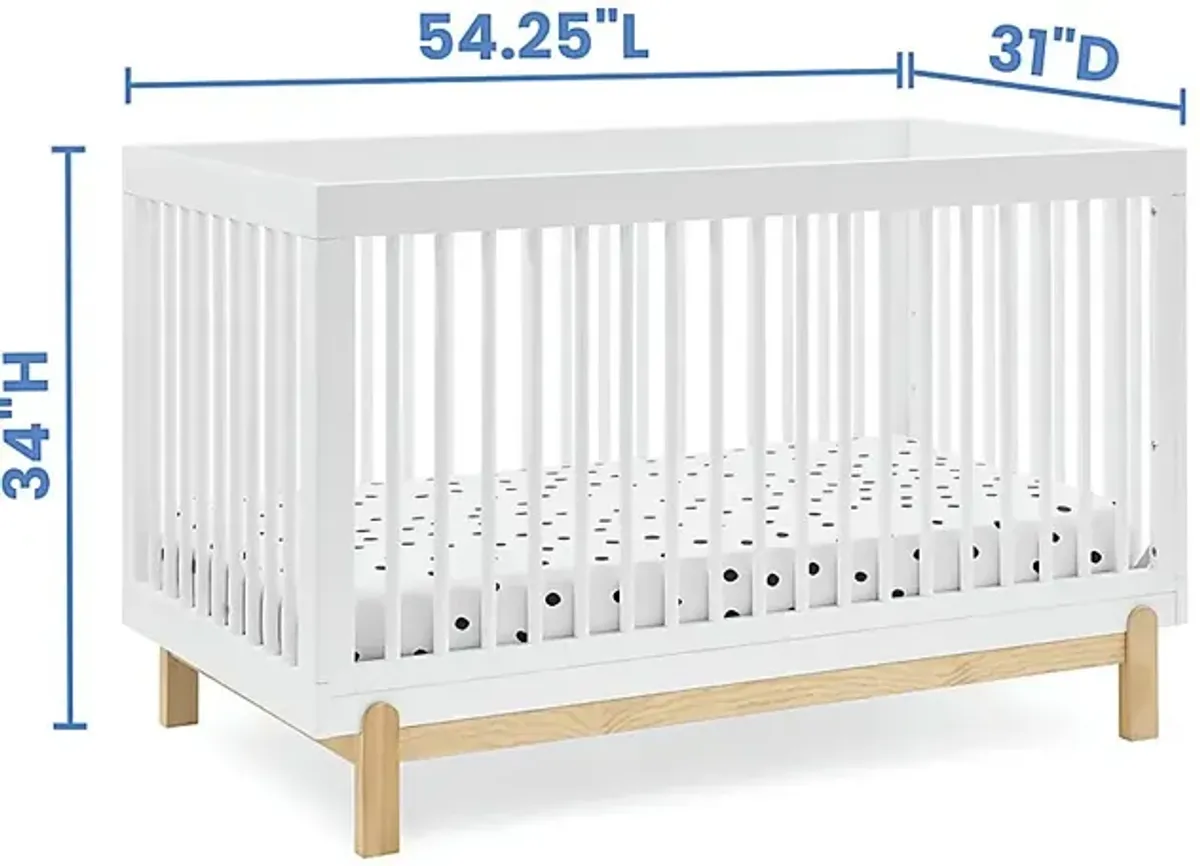 Kids Aadi White Convertible Crib