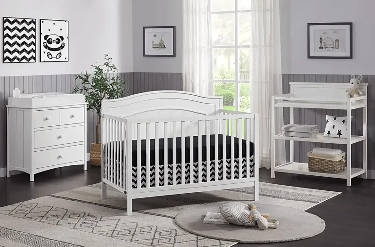 Larton White Convertible Crib