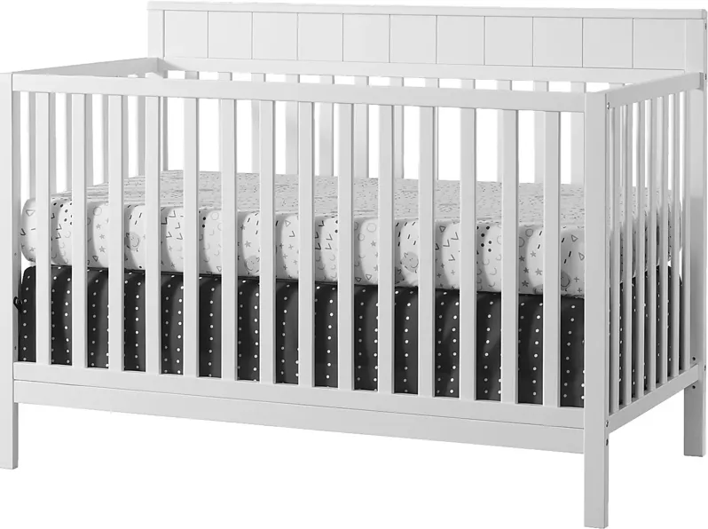 Satine White Convertible Crib