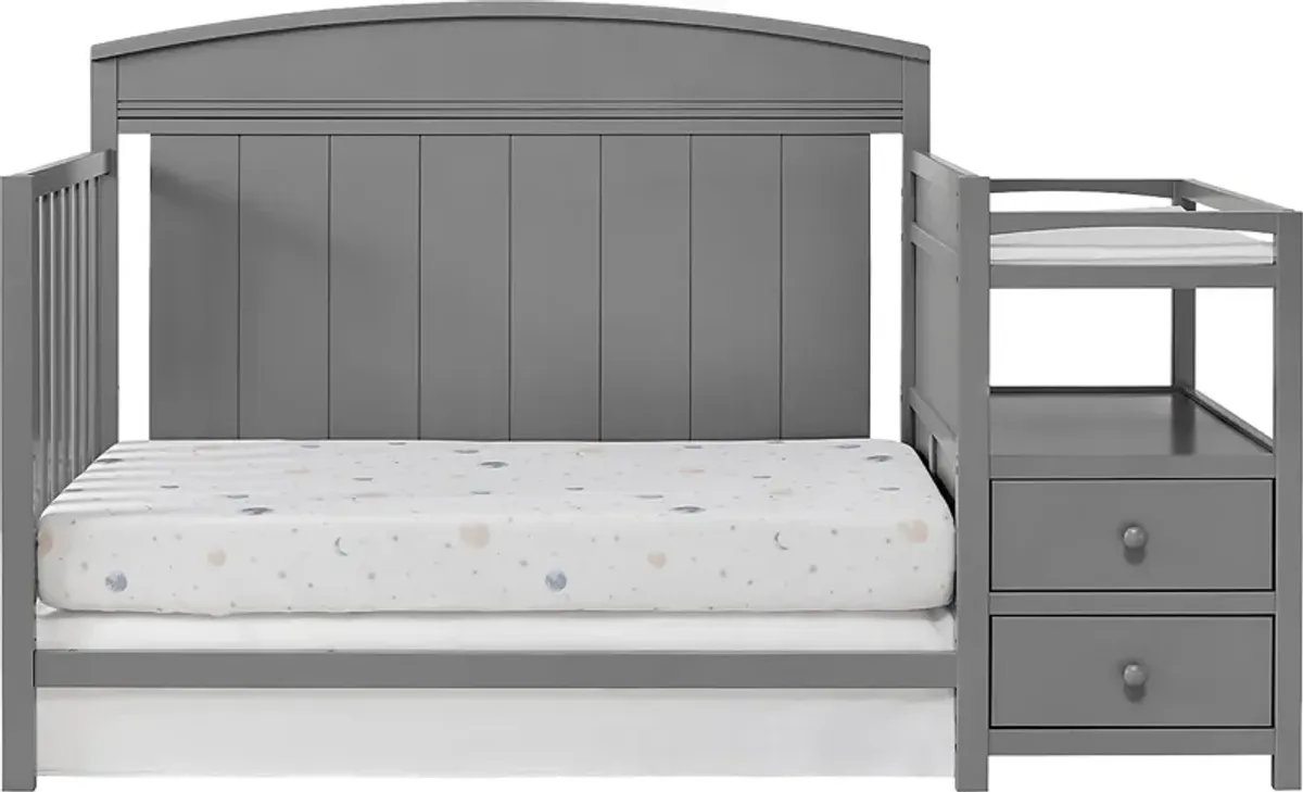 Shanton Gray Convertible Crib & Changing Table