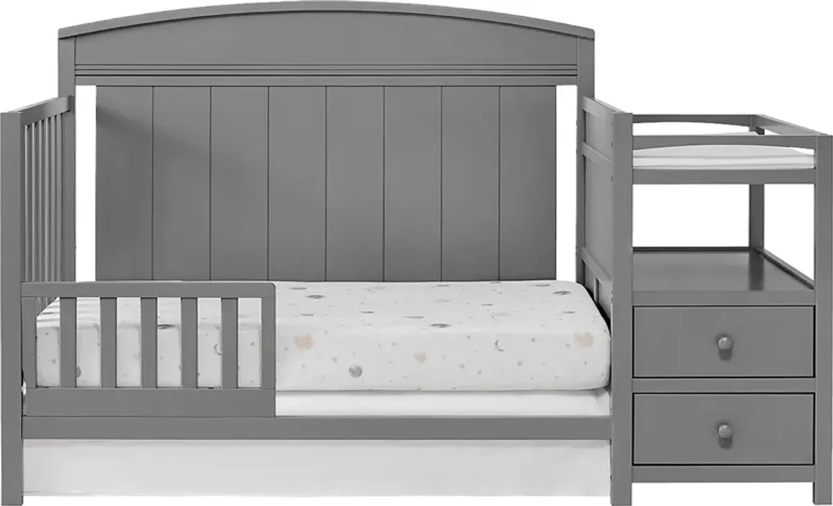 Shanton Gray Convertible Crib & Changing Table