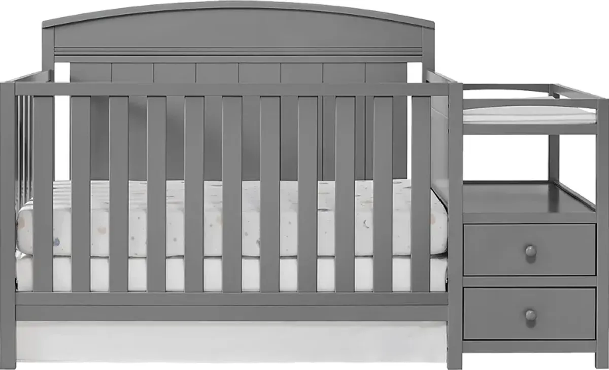 Shanton Gray Convertible Crib & Changing Table