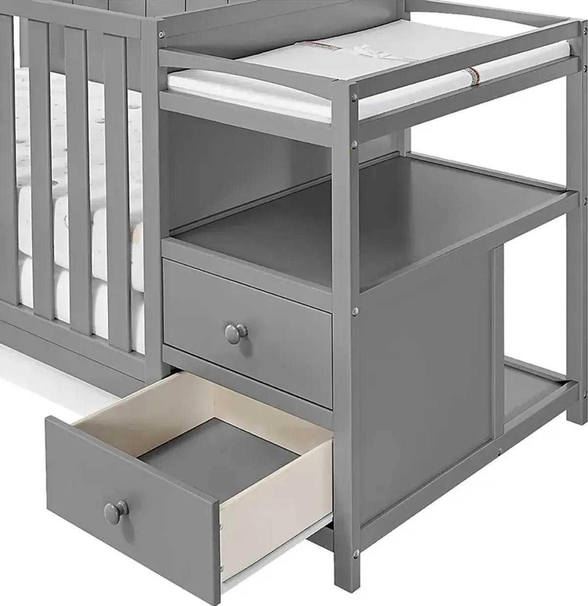 Shanton Gray Convertible Crib & Changing Table