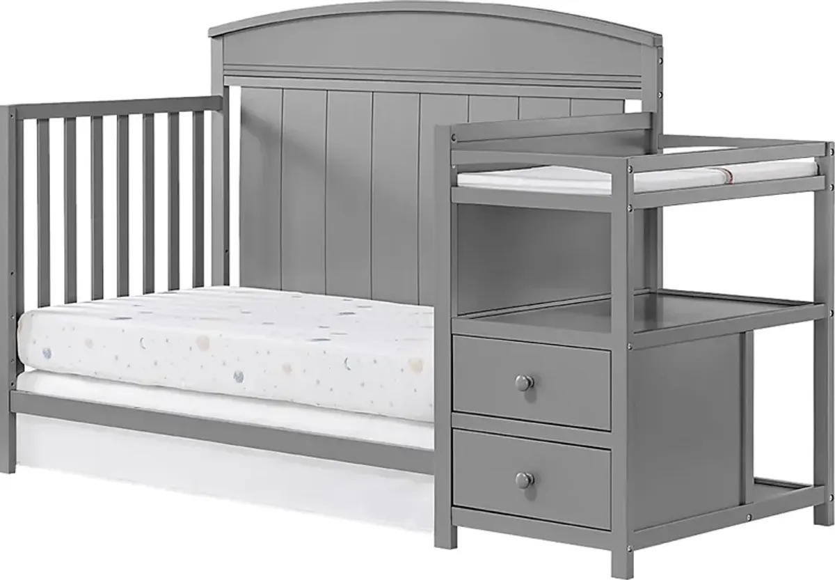 Shanton Gray Convertible Crib & Changing Table