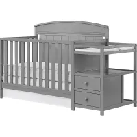 Shanton Gray Convertible Crib & Changing Table