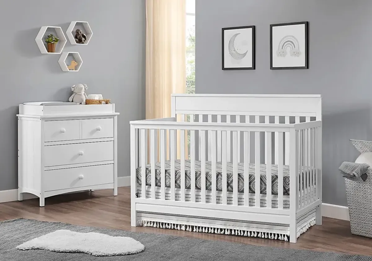 Seymore White Convertible Crib