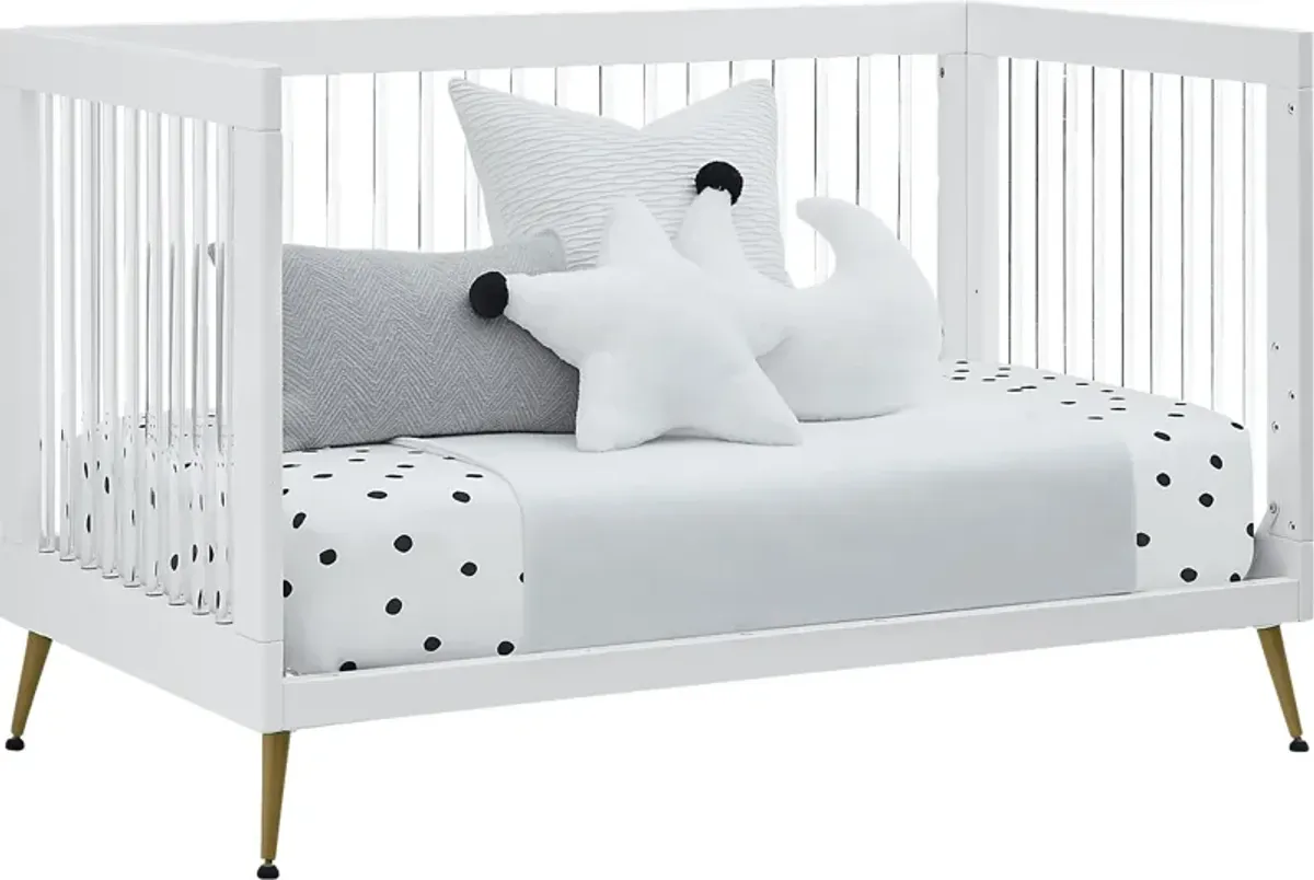 Kids Amarine White Convertible Crib