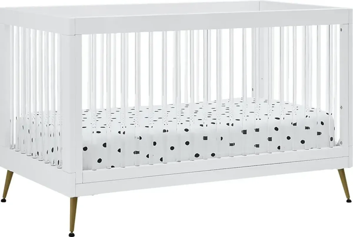 Kids Amarine White Convertible Crib