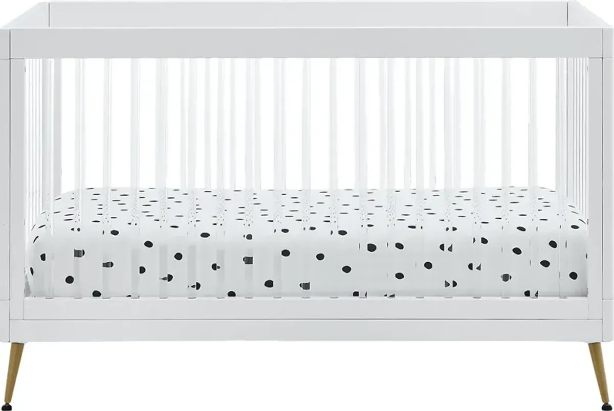 Kids Amarine White Convertible Crib