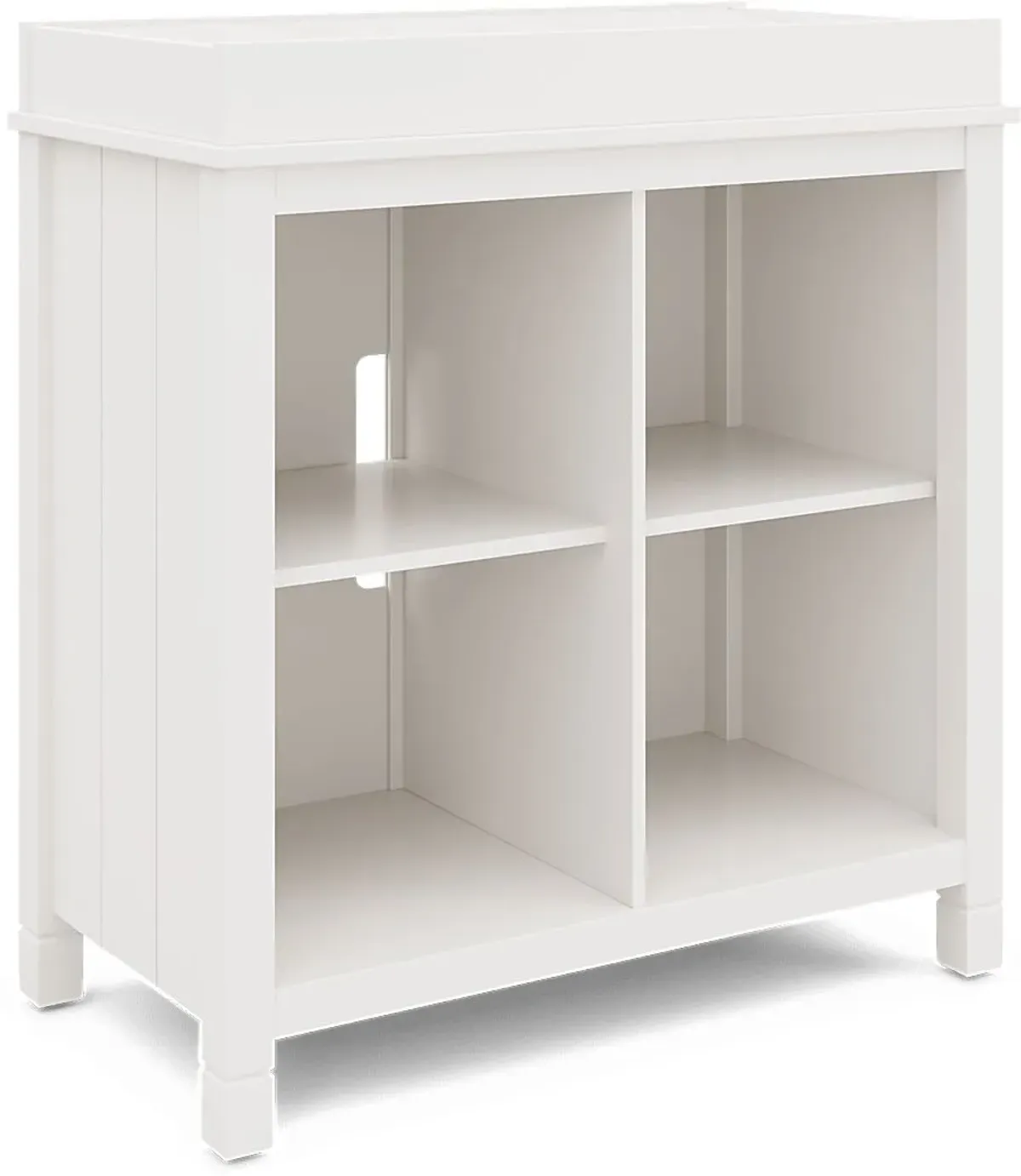 Kids Cottage Colors White Bookcase with Changing Tray