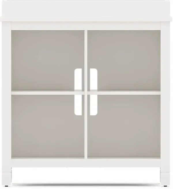 Kids Cottage Colors White Bookcase with Changing Tray