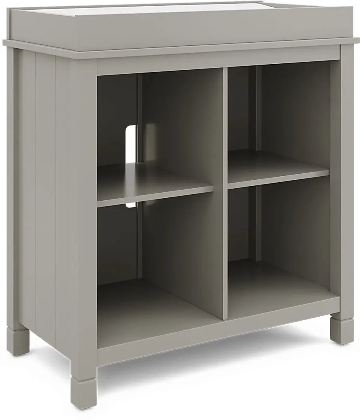 Kids Cottage Colors Gray Bookcase with Changing Tray