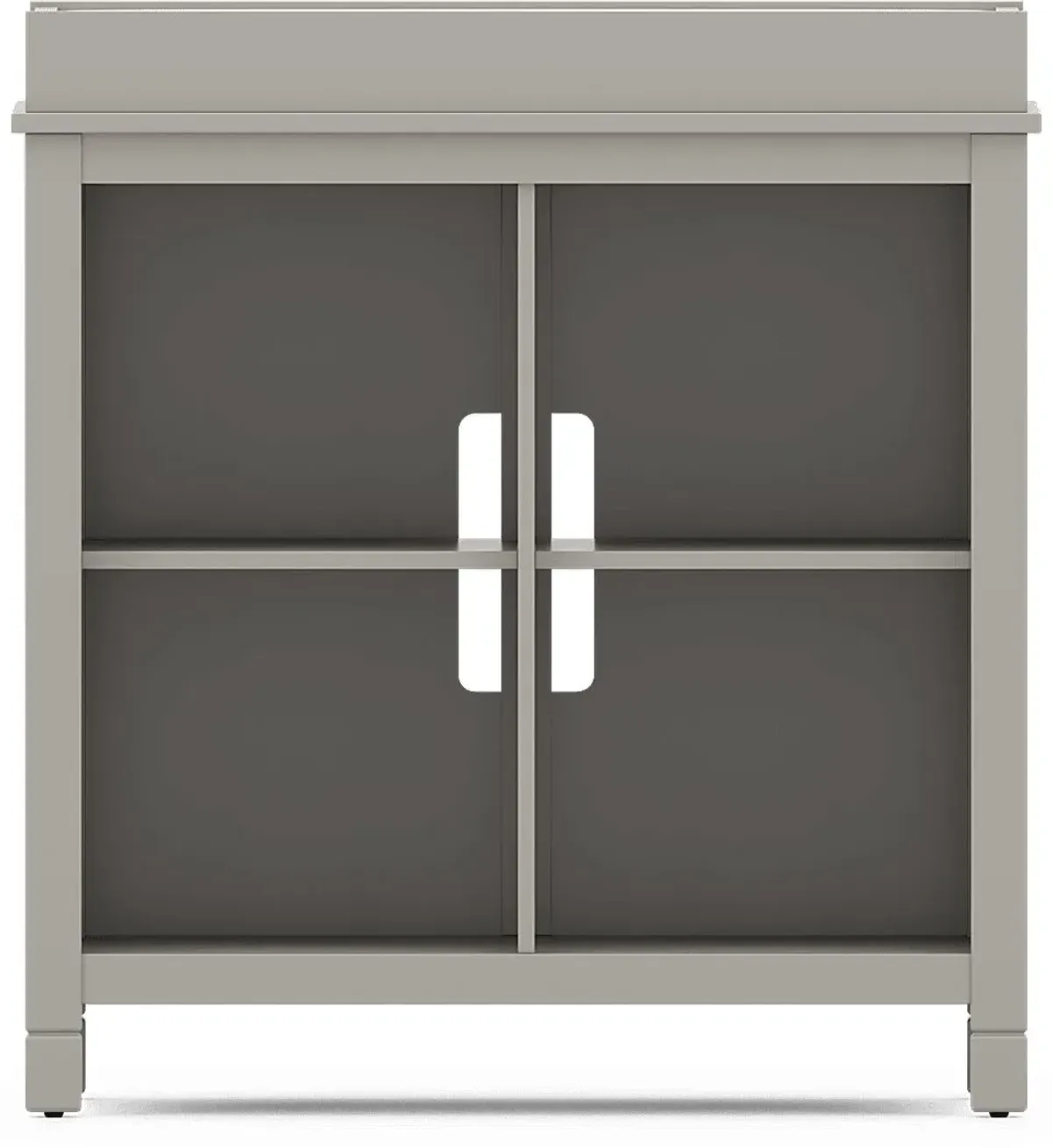 Kids Cottage Colors Gray Bookcase with Changing Tray