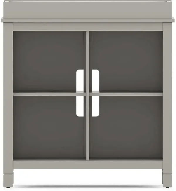 Kids Cottage Colors Gray Bookcase with Changing Tray