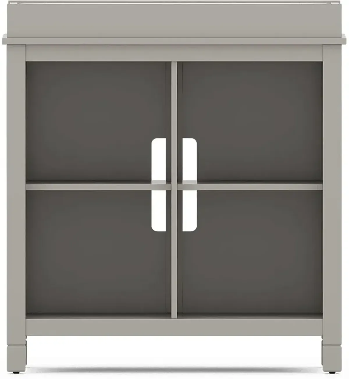 Kids Cottage Colors Gray Bookcase with Changing Tray