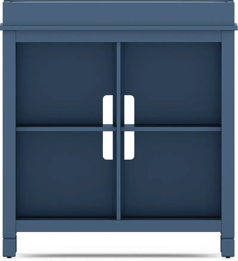 Kids Cottage Colors Navy Bookcase With Changing Tray