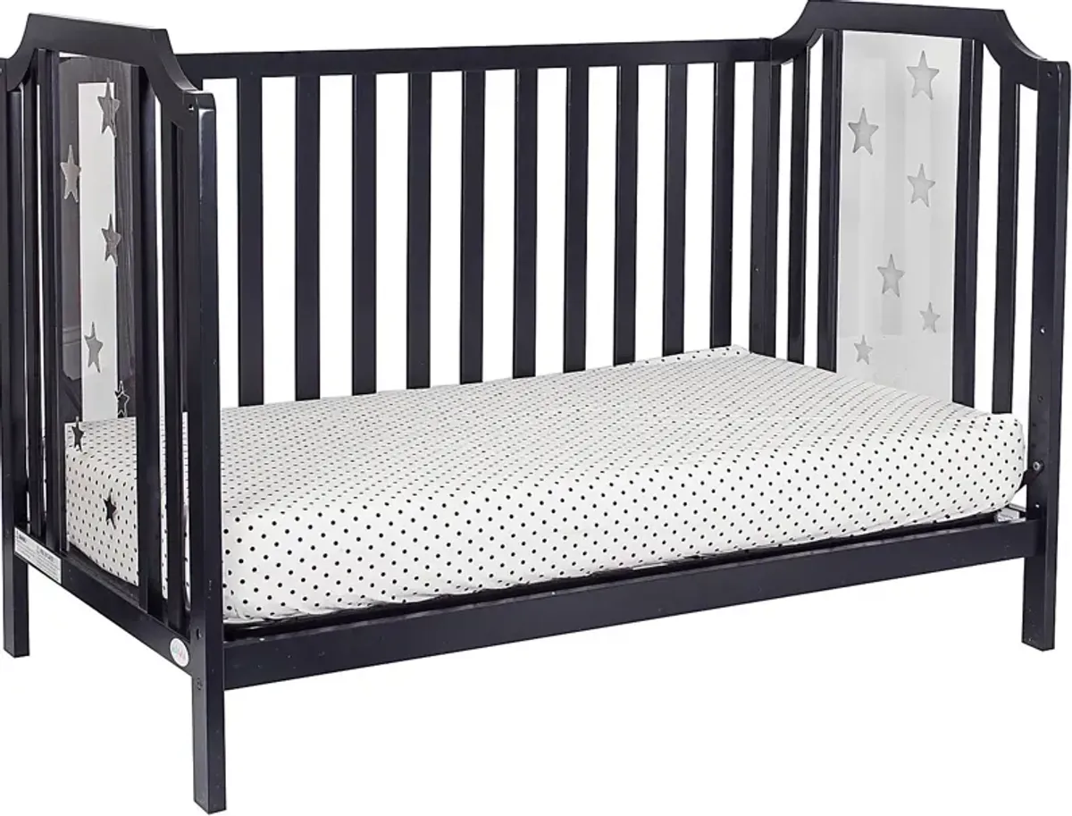 Kids Bazzele Black Convertible Crib