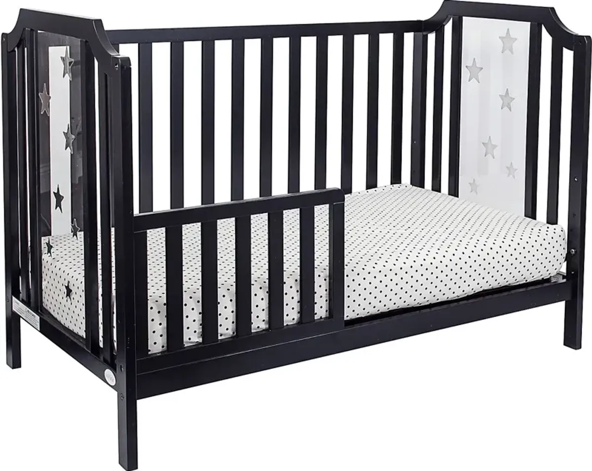 Kids Bazzele Black Convertible Crib