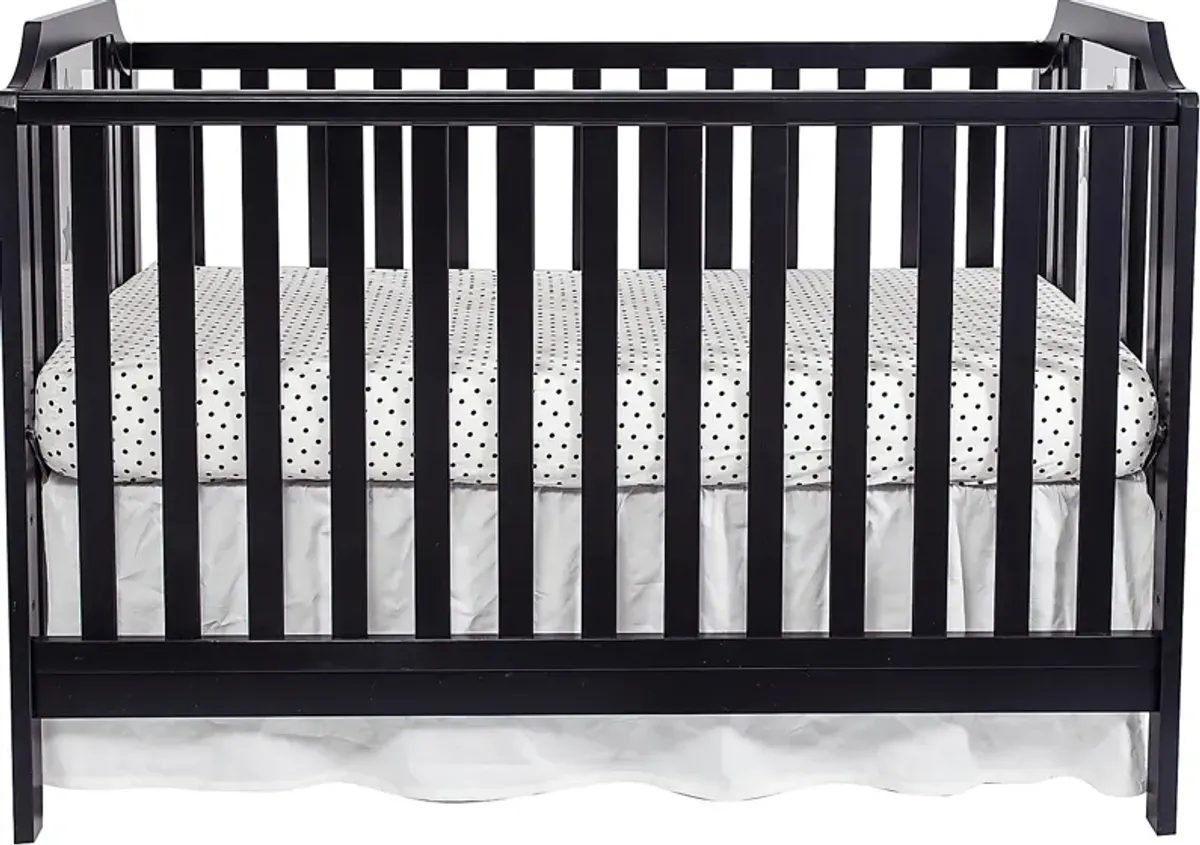 Kids Bazzele Black Convertible Crib