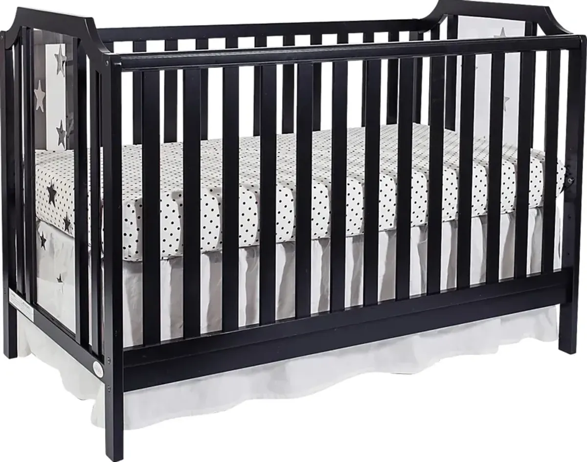 Kids Bazzele Black Convertible Crib