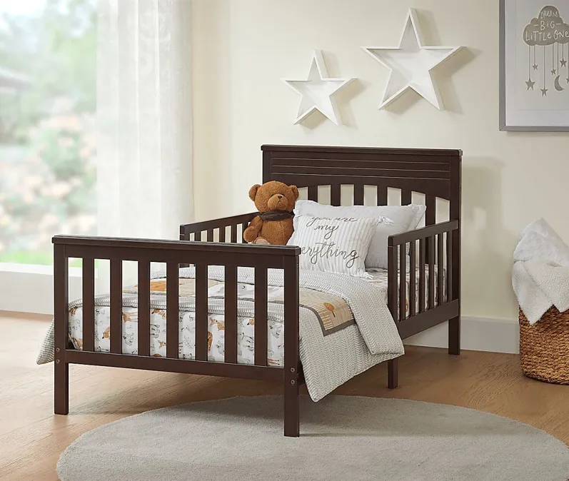 Kids Nourel Espresso Toddler Bed