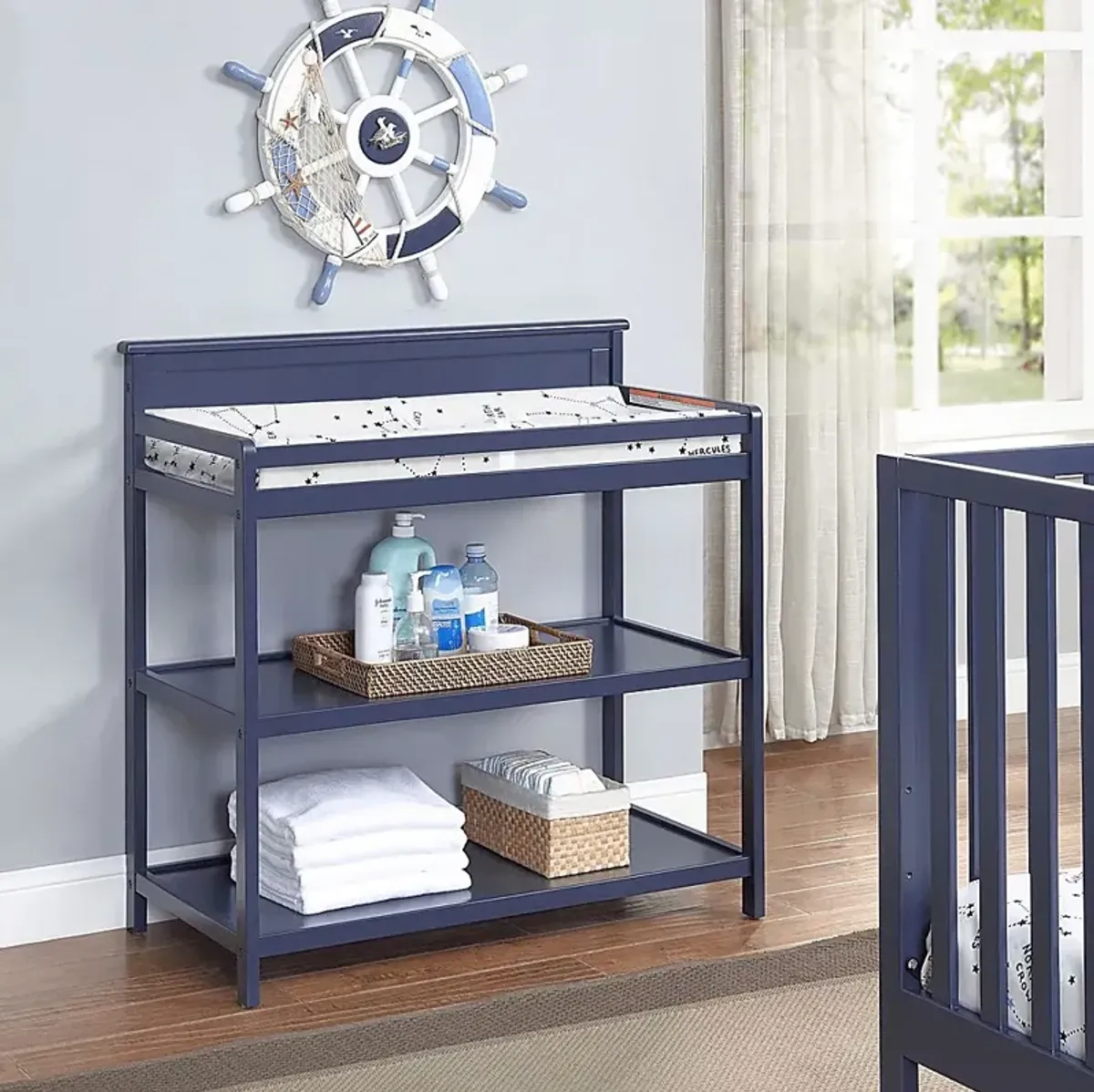 Kids Crownspoint Blue Changing Table