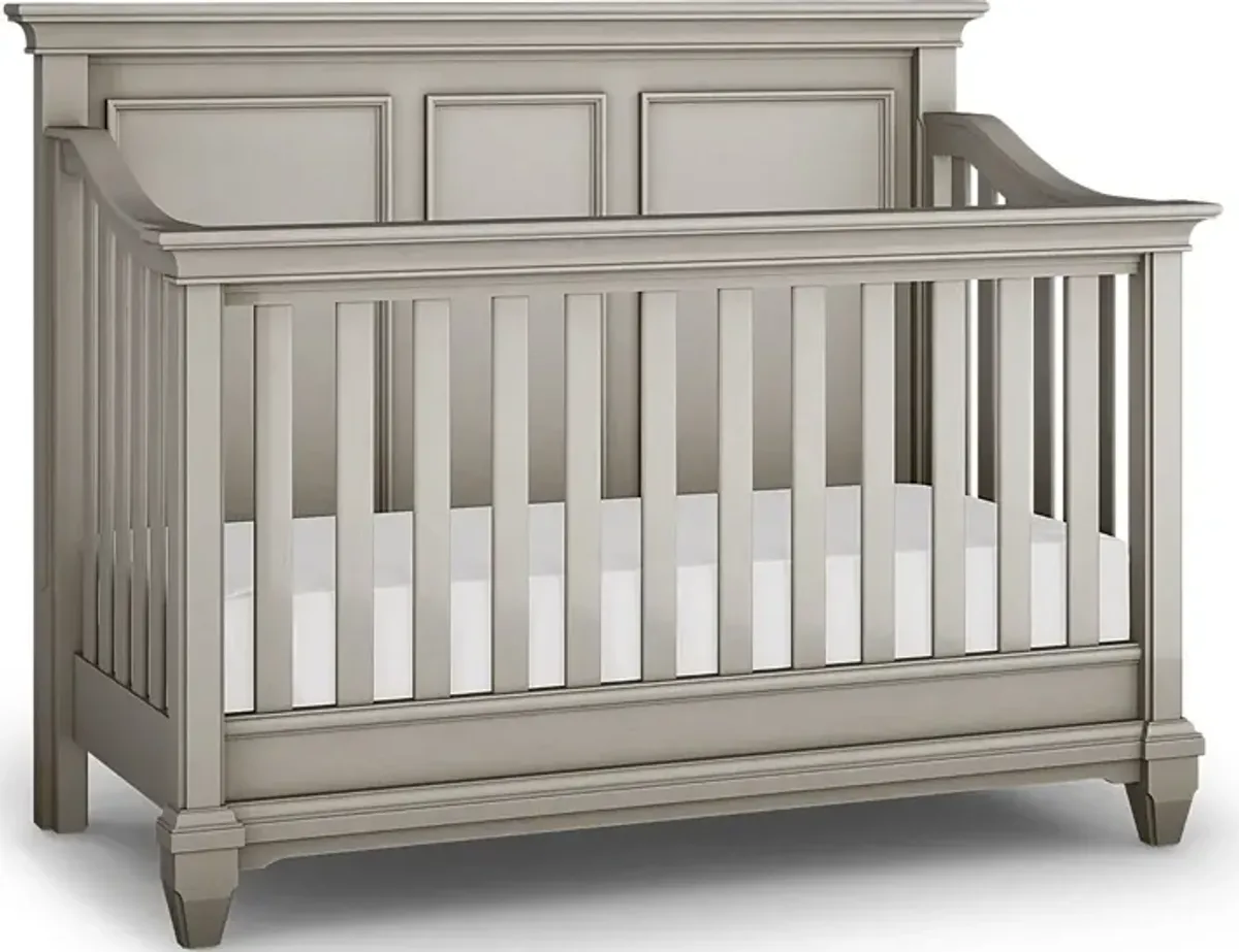 Hilton Head Gray 3 Pc Crib with Toddler and Full Conversion Rails