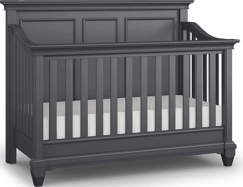 Hilton Head Graphite 3 Pc Crib with Toddler and Full Conversion Rails