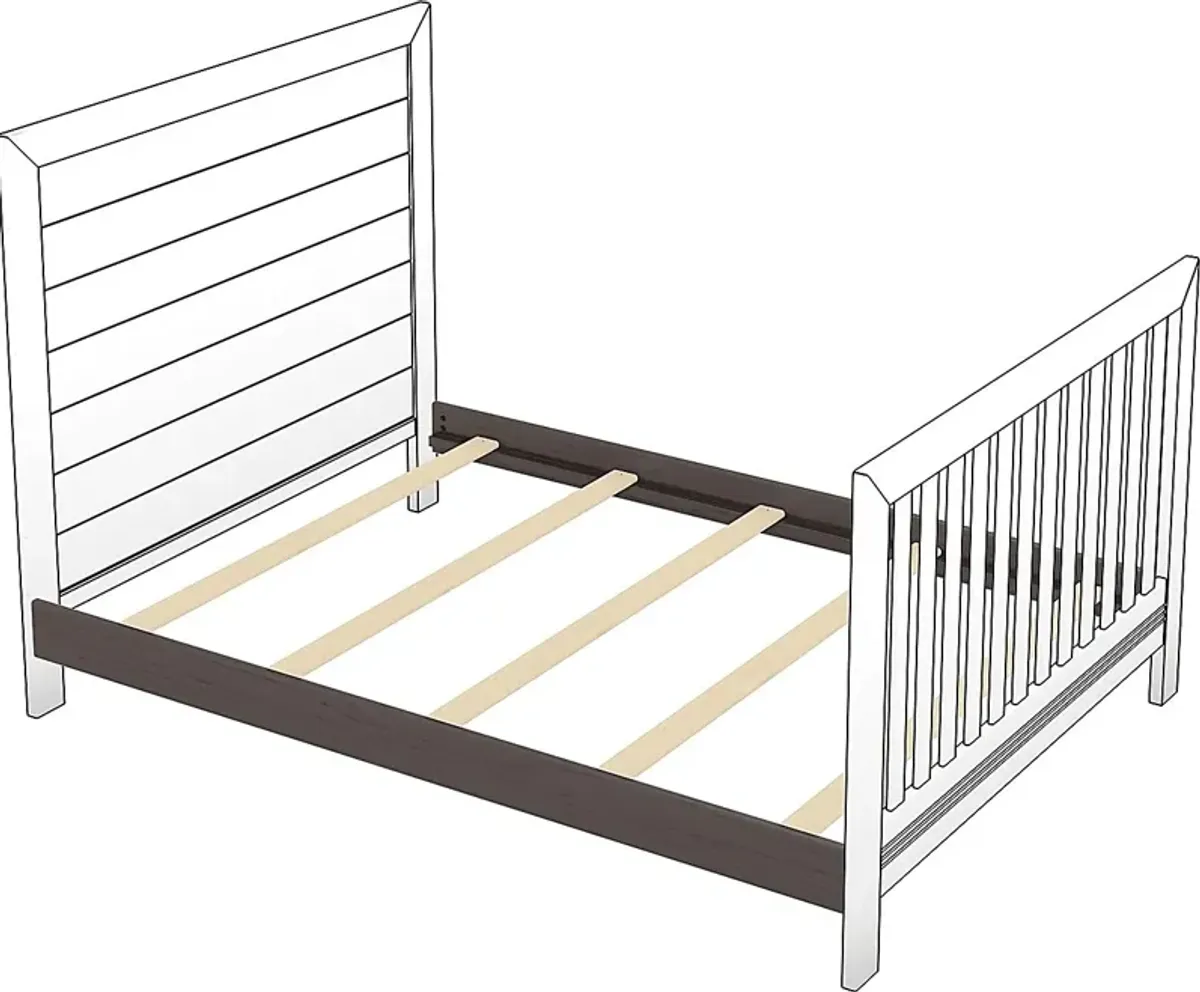 Kids Creekside 2.0 Charcoal 5 Pc Nursery with Toddler and Full Conversion Rails