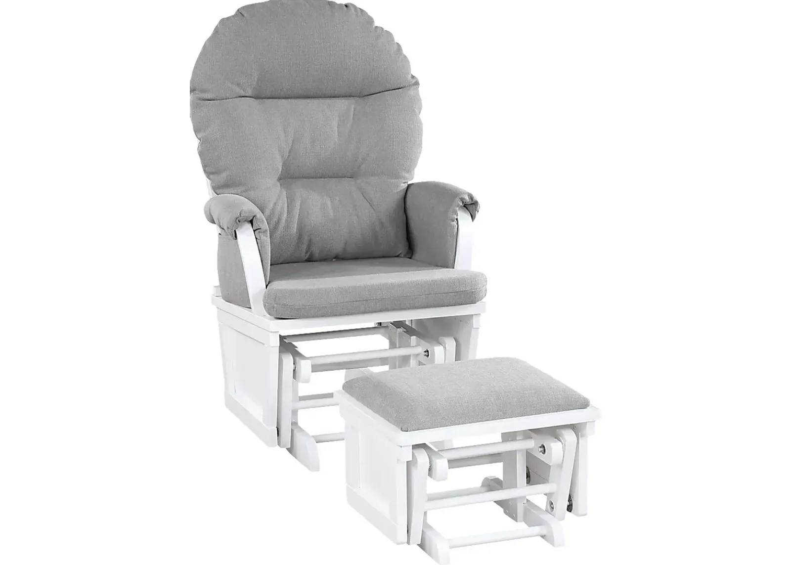 Nursery Laharpe Oyster/White Glider & Ottoman