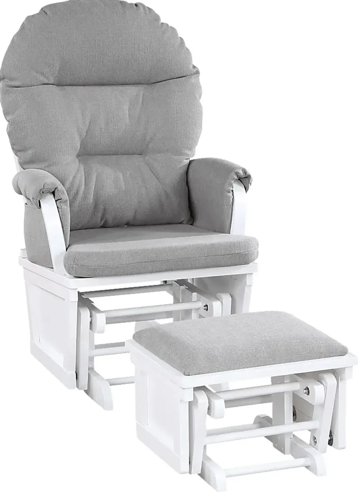 Nursery Laharpe Oyster/White Glider & Ottoman