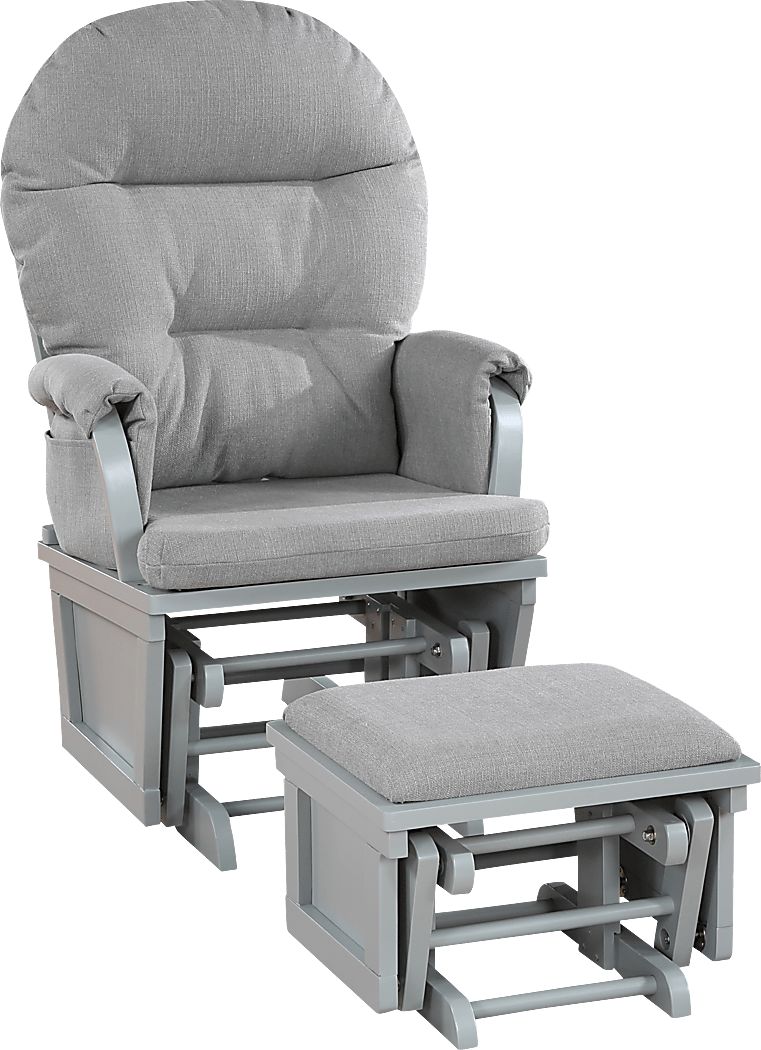 Laharpe Dark Gray/Oyster Glider & Ottoman