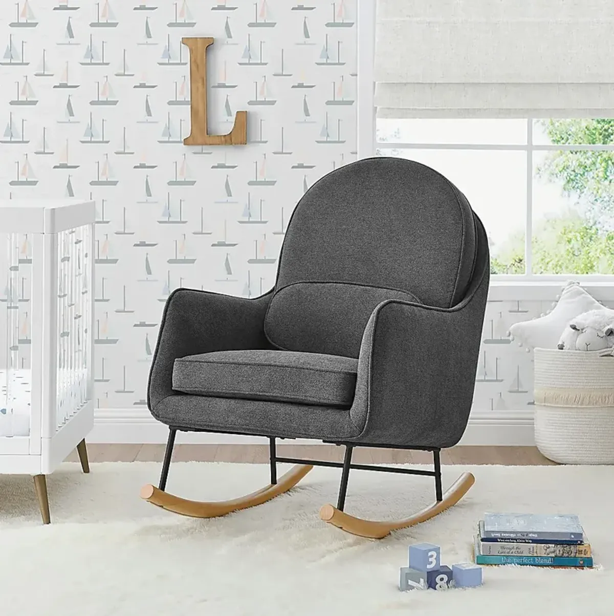 Nursery Annick Dark Gray Rocker