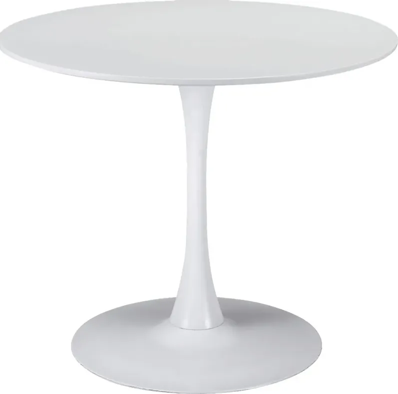 Sosie White Round Dining Table