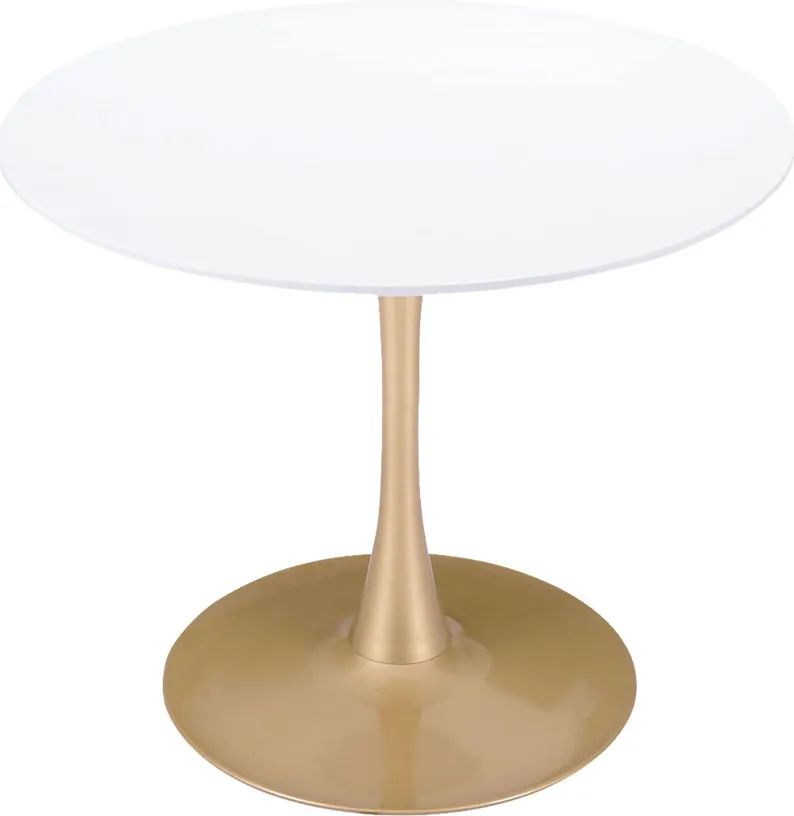 Sosie Gold Round Dining Table